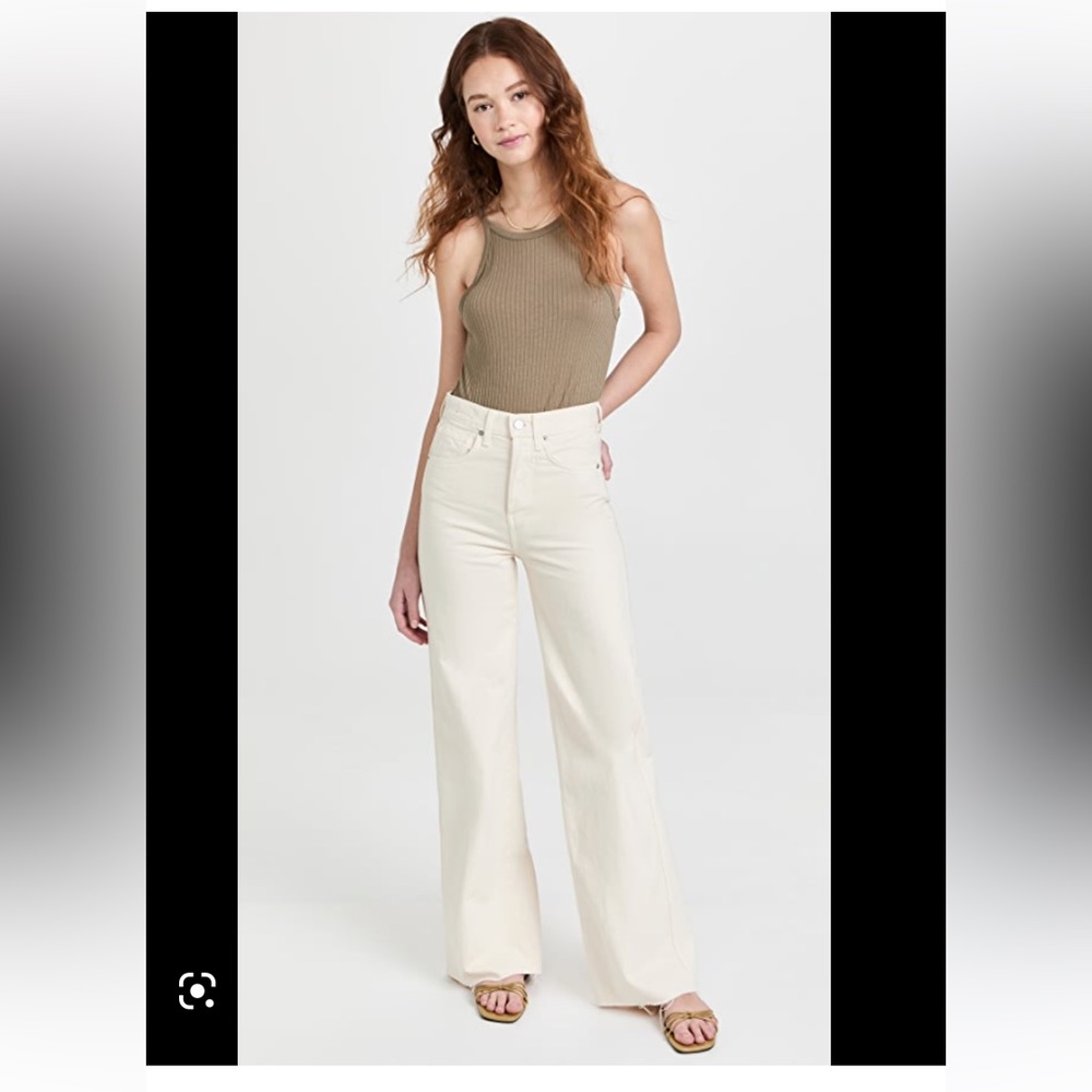 Veronica Beard Taylor Wide Leg High Rise 28. Button Fly